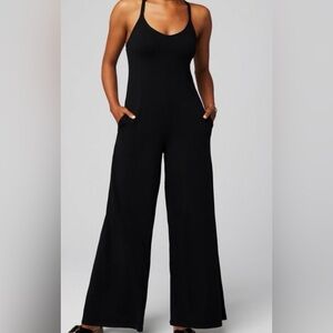 Fabletics cloud Sleek Black Jumpsuit